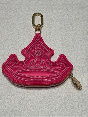 Disney Pink Princess Crown Coin Pouch Keychain
